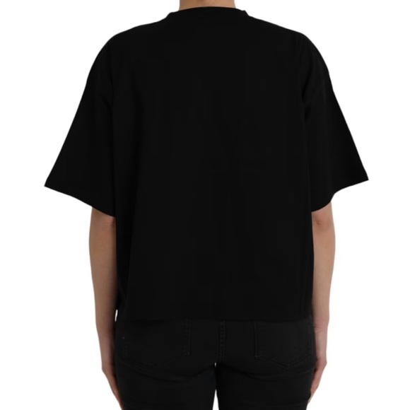 Women’s Balenciaga, Black Cotton Logo Crewneck Shirt, size M, BNWT - Picture 3 of 9